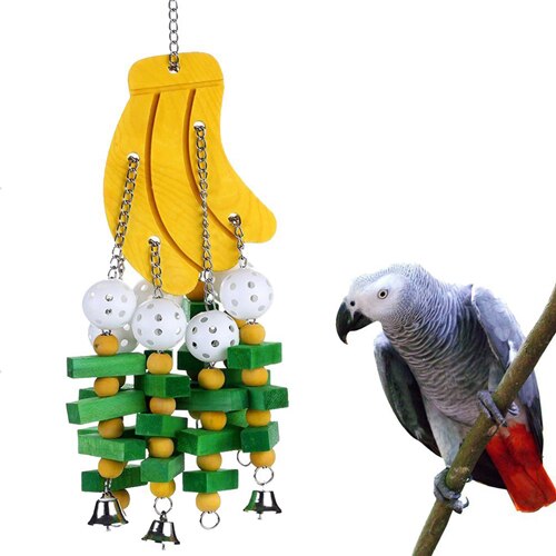 Juguetes de loros para pájaros grandes, Columpio de madera de colores, bloques de columpio para loros, juguetes para pájaros amorosos, juguete para pájaros: Size 6