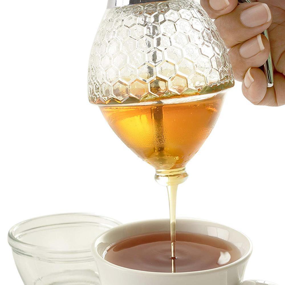 Juice sirup kopp bi honning drypp dispenser vannkoker kjøkken honning beholder gryte krukke tilbehør klem lagring stativ holder bo  e2 b 2