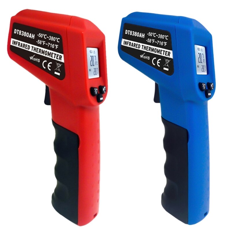 Industrial High Precision Digital Infrared Thermometer LCD Display Colorful Non-Contact Handheld Temperature Meter Portable 896B