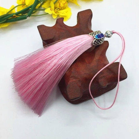 2-6Stck17cm Seide Quaste Randbereich Krone Quasten trimmen Vertikale Anti falten anhänger Quaste pinsel für vorhänge schmuck DIY Heimat Dekor