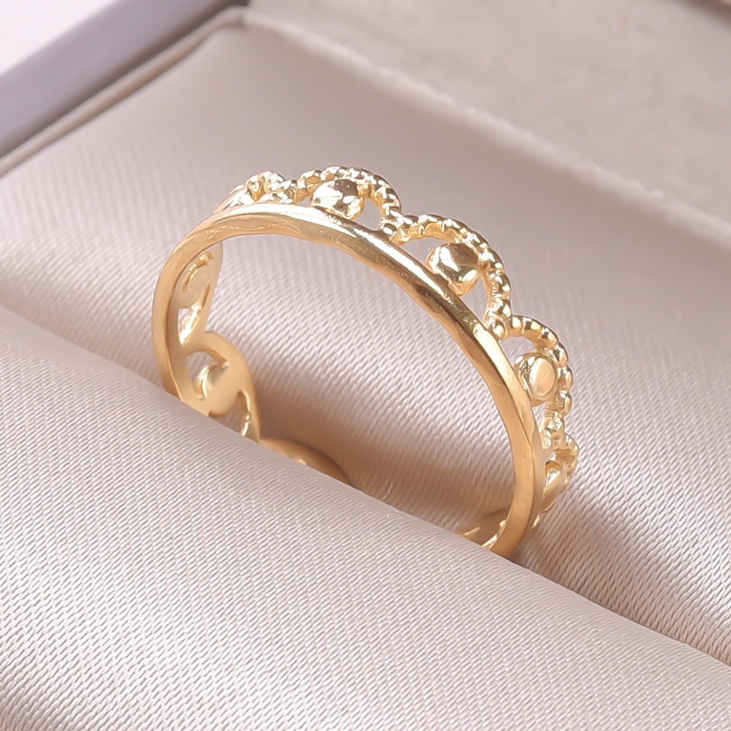 Anello corona in acciaio inossidabile per donna uomo Anello aperto regolabile irregolare Accessori per gioielli di moda punk minimalista Regali per feste: Argento