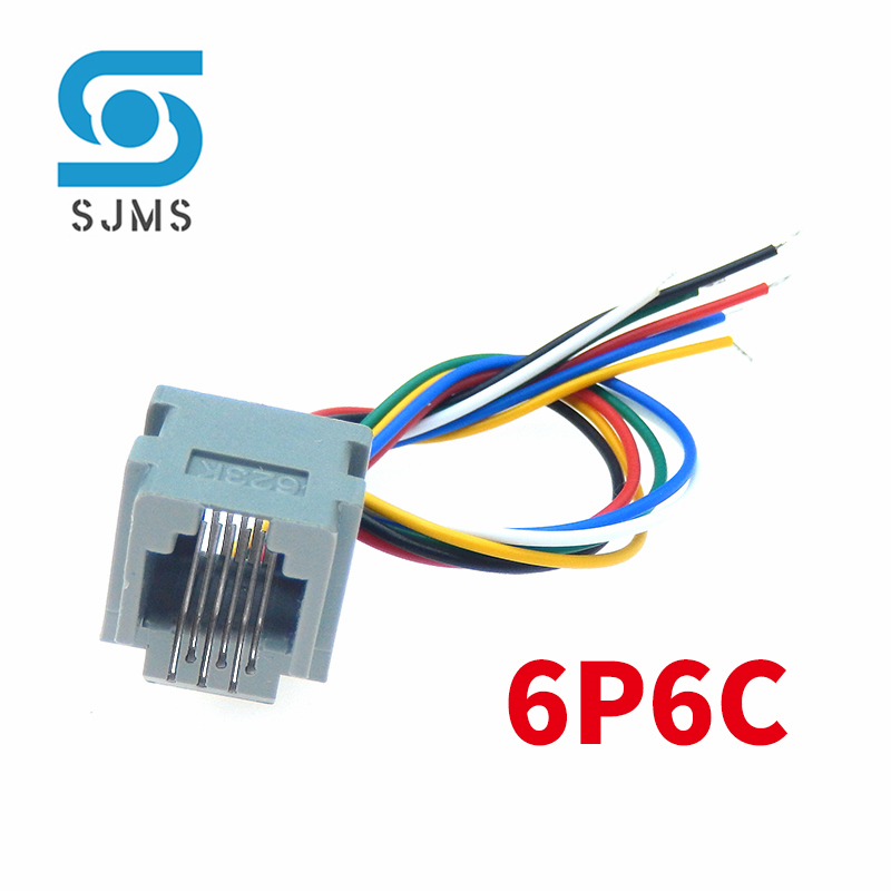 10PCS RJ11 RJ12 RJ45 Telephone FEMALE SOCKET 4P4C 6P4C 6P6C 8P8C Connector With Wire Female Jack Connectors 616E 623K 616M 641D: Lavender