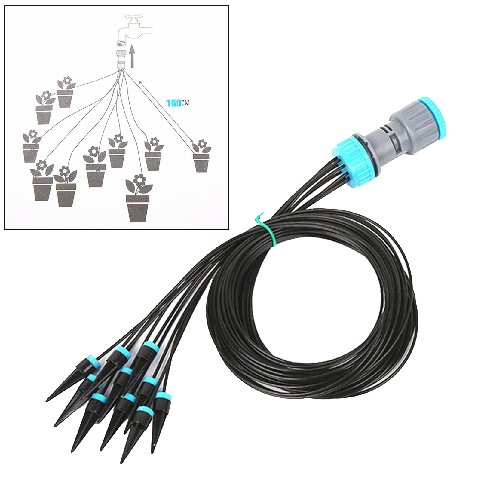 Automatic Drip Irrigation System Kit Sprinkler Garden Watering DIY 10 Heads