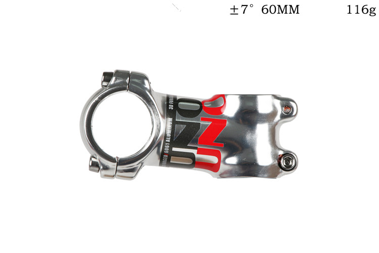 Zilver Uno Mountainbike Mtb Ultralichte Racefiets Stuurpen 7 /35 /17 ° Graden Van de Negatieve Hoek Stem Kraan: 7 degree  60mm