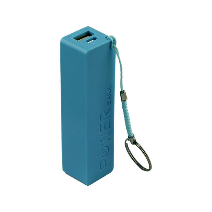 Portable Power Bank 18650 External Backup Battery Charger With Key Chain USB Charging Mobile Phones for Cell Phone: Blue