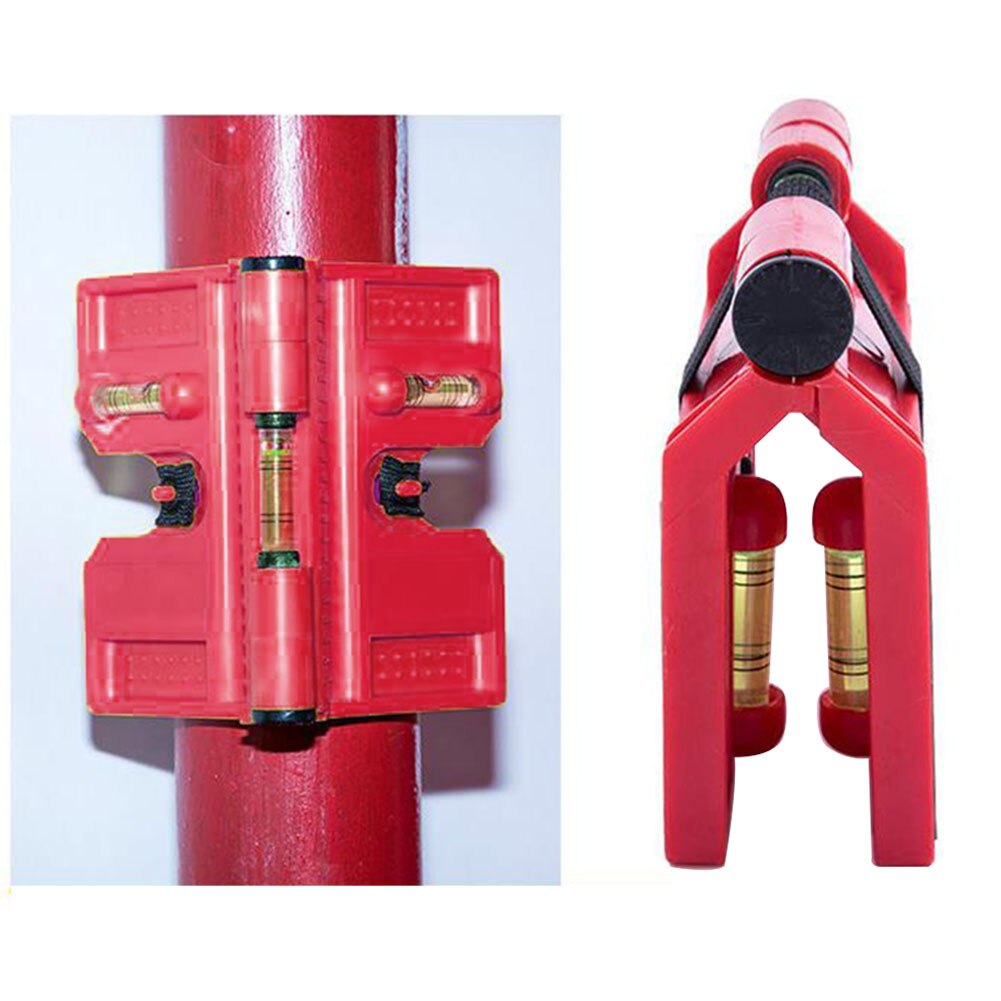 Measuring Fixed Pipe Protractor Decorating Horizontal Surveying Level Ruler Adjustable Activity Angle Meter Folding Durable Tool: Red