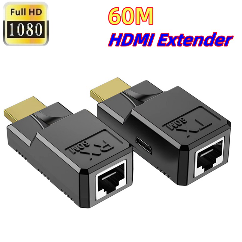 mini 60M konwerter HDMI Kot6 sieć LAN kabel Ethernet 1080P HDMI robić przekaźnik RJ45 przedłużacz bezstratny przekaźnik sygnału