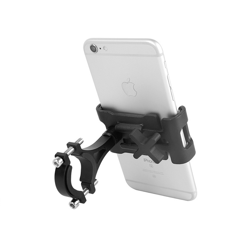 Support Téléphone Vélo Aluminium 360° – Fixation Guidon Rotative, Support Smartphone Gris Anti-Vibrations Pour Vélo Et Trottinette