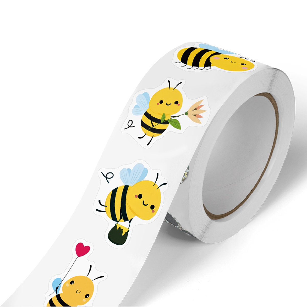 500 stuks/rol bijenstickers leraar beloningsstickers schattige dierenstickers schoolbenodigdheden toenemen rolsticker