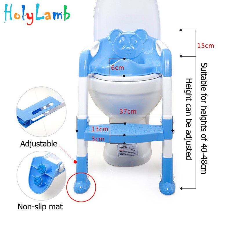 Babypottetreningssete barnepottetoalett sete med justerbar stige babykanne til nyfødte låve urinal guttepike potte