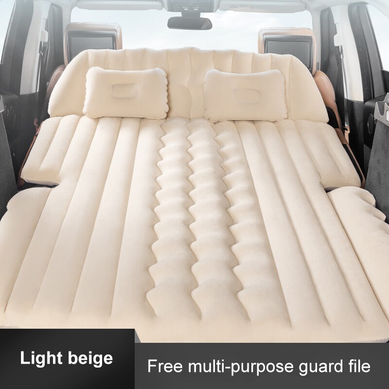 Lit/coffre gonflable de voiture, matelas pliant de voyage SUV/artefact de couchage de voiture arrière d&#39;airbag général/indépendant: Beige