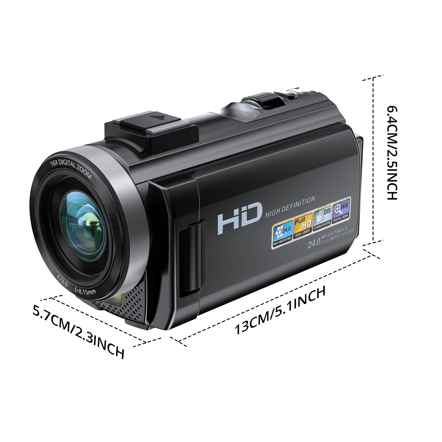 Digitalkamera fotokameror med 3.0- tums roterande skärm fotokamera hd-video barnkameror för hemmet