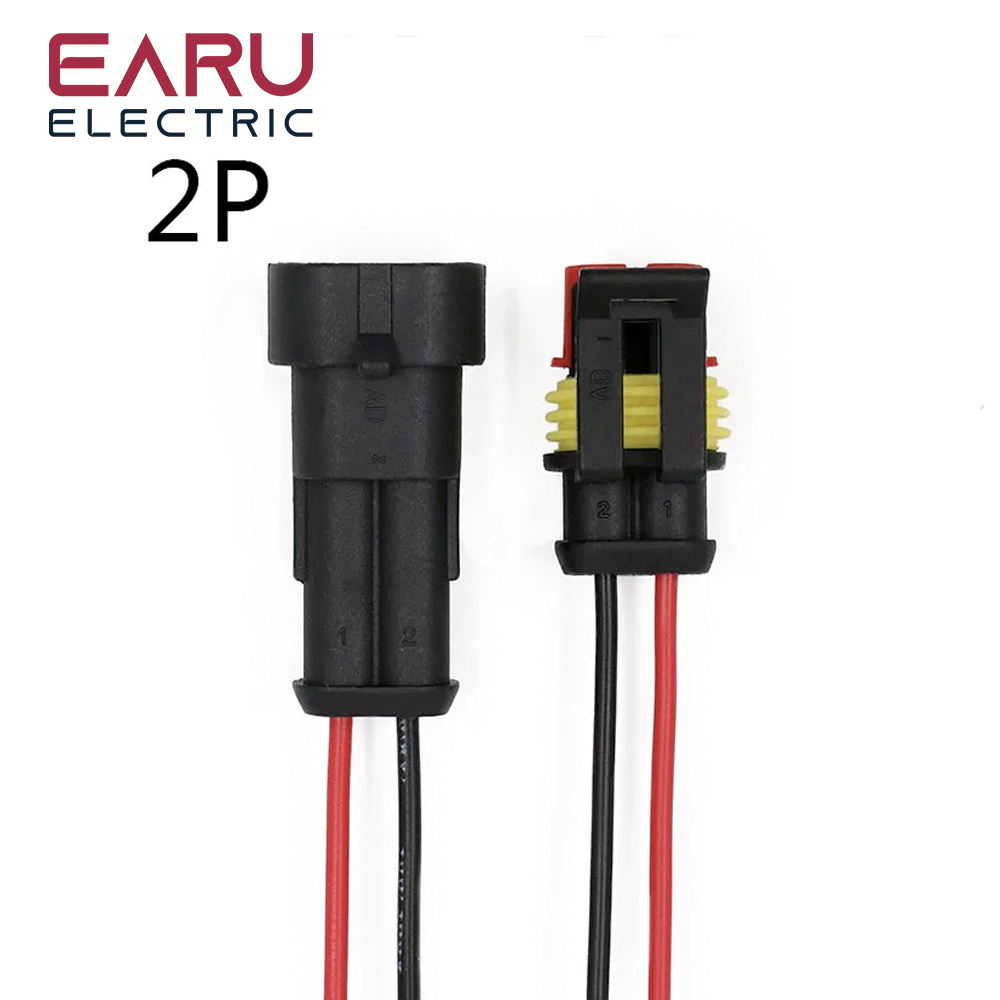 1 set AMP 1 P 2 P 3 P 4 P 5 P 6 P Way Waterdichte Elektrische Auto Connector man Vrouw Plug met Draad kabelboom voor Auto Motorfiets