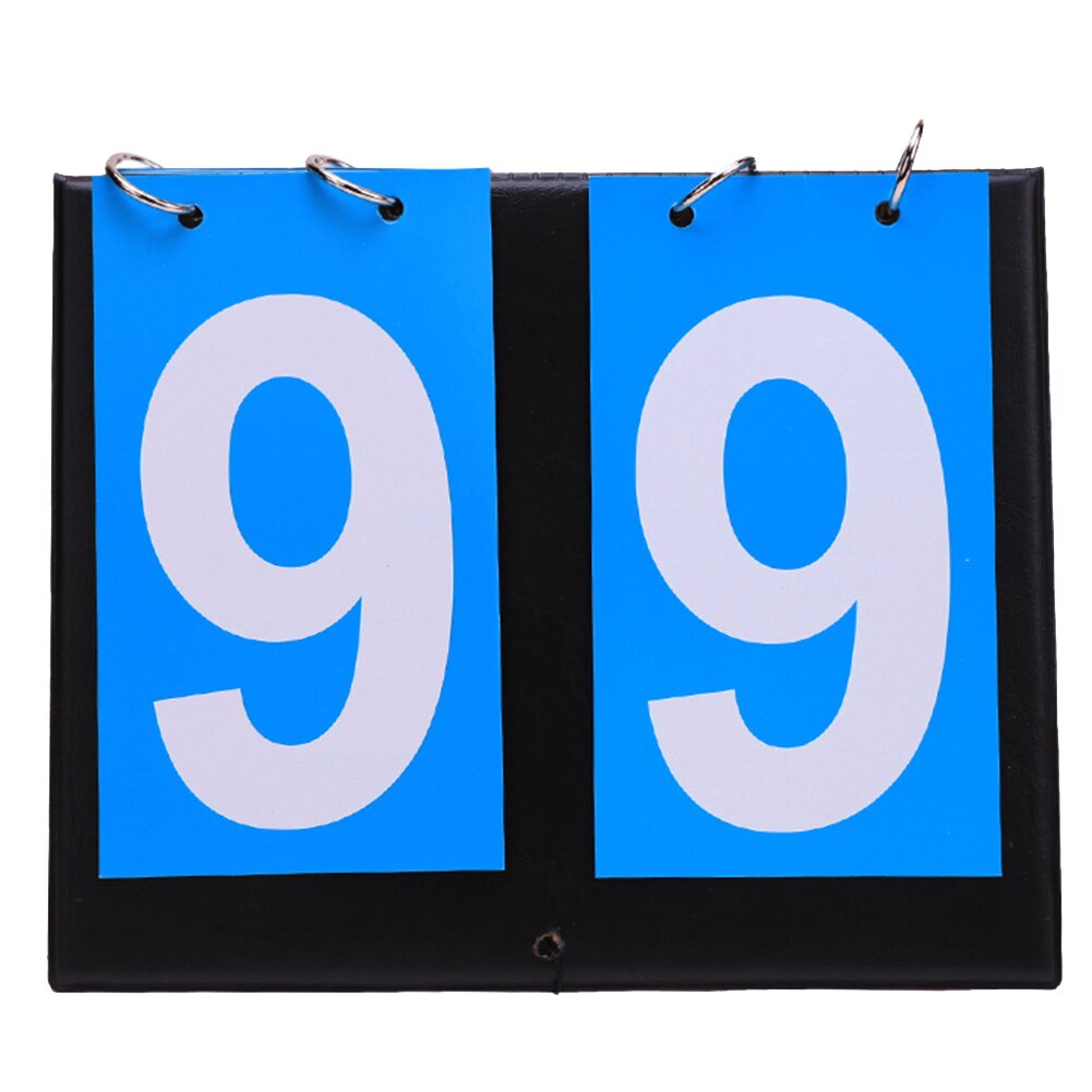 Portable Scoreboard Counter Flip Badminton Competitions Basketball Manual Multi Sports Table Tennis Football 2 Digit Volleyball: Blue