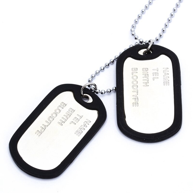 Ketting Ketting Hanger 2 Plaat Identiteit Hond Tag Lichtmetalen Mode Mannen