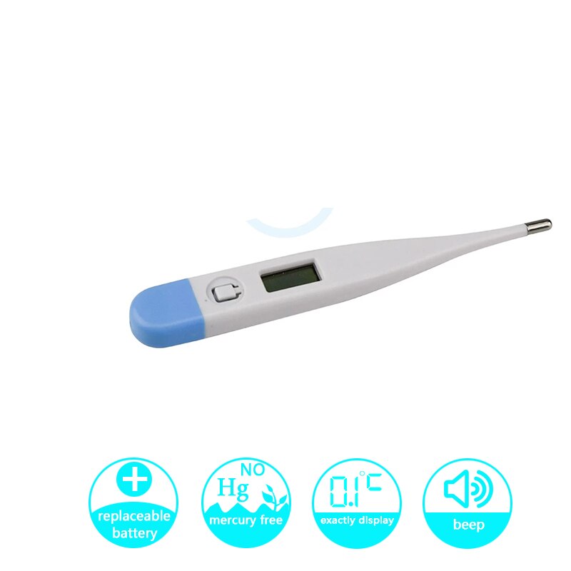 Household Thermometer for Fever, Digital Basal Body Thermometer Oral, Armpit or Rectal Temperature Electronic LCD Displ