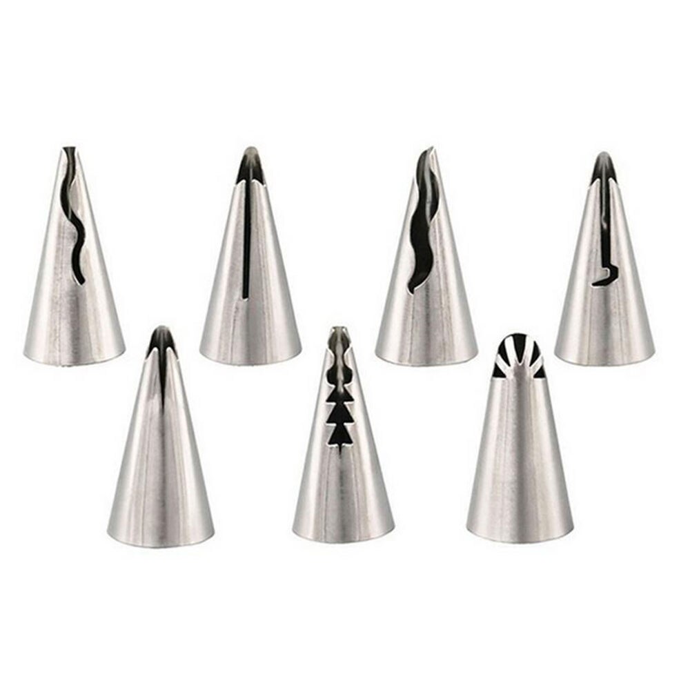 7 Stks/set Bruiloft Russische Nozzles Pastry Bladerdeeg Rok Icing Piping Nozzles Pastry Decorating Tips Cake Cupcake Decorateur Tool