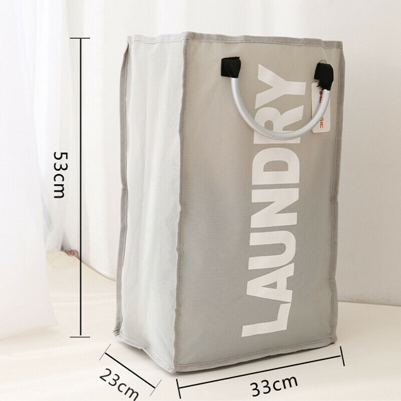 Stor oxford stor tøjkurv sammenklappelig oxford stof folde tøjpose med håndtag 40l bin kurv opbevaringspose