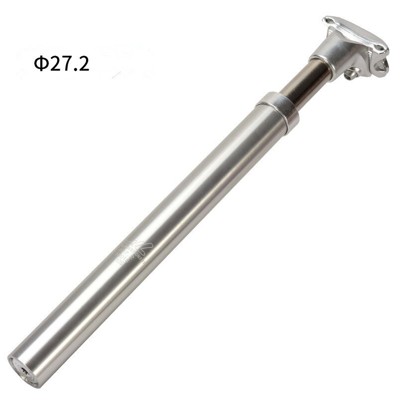 Barra de asiento de aleación de aluminio para bicicleta de montaña con amortiguador de tubo 31,6 27,2: 27.2 Silver