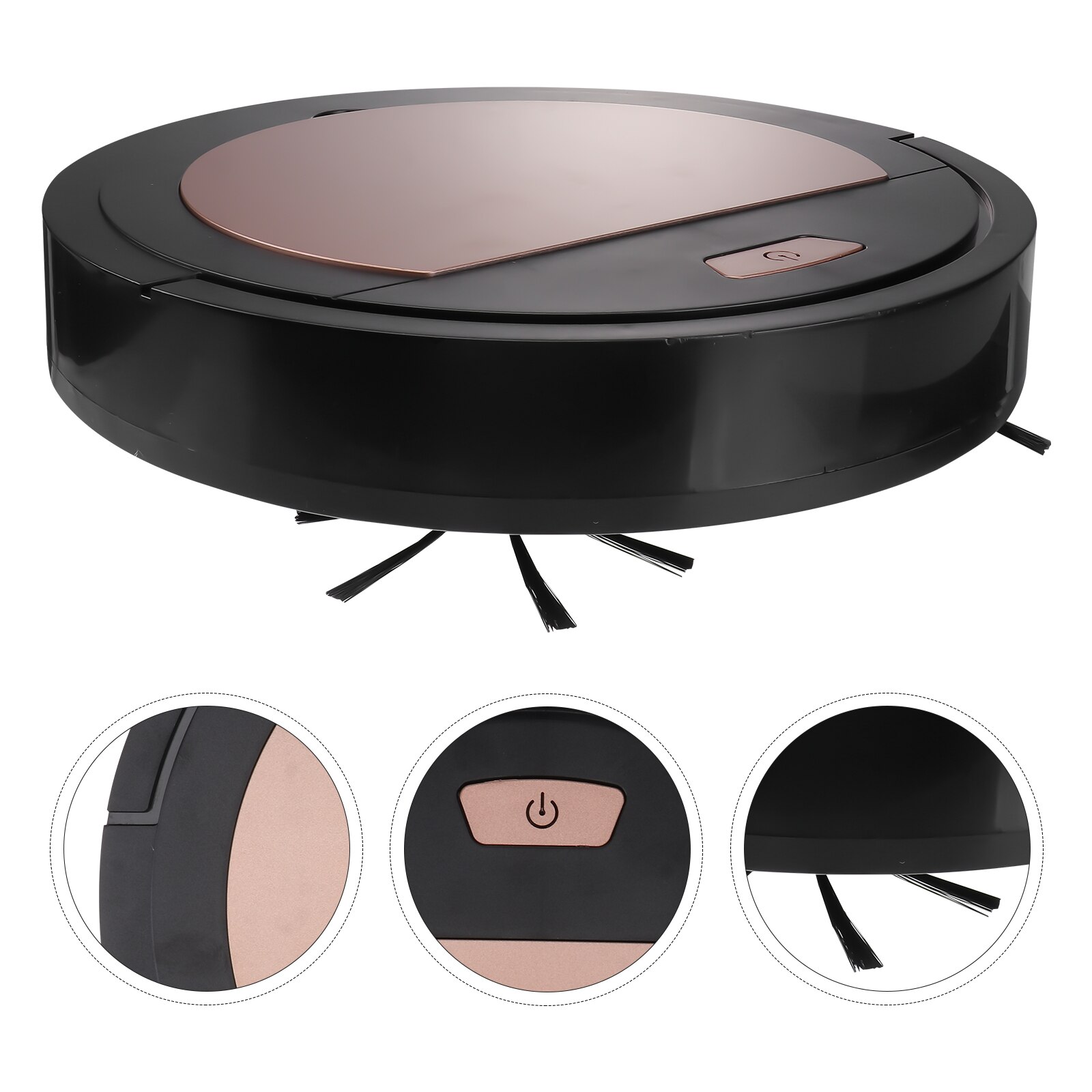 1pc Robot Cleaner Small Smart Cleaner Auto Cleaner Floor Mopping Robot Cleaning Machine: Black