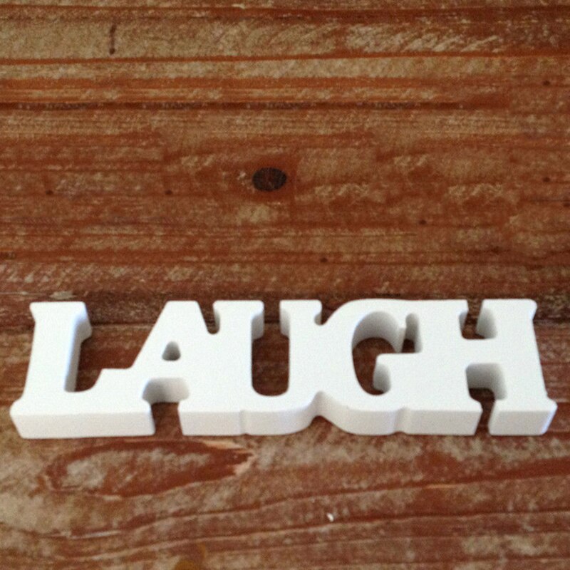 Letras pequeñas de madera blanca para decoración del hogar, letras del alfabeto en forma de amor, manualidades para álbum de recortes, de boda, bricolaje