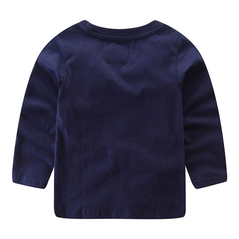 T-shirt Enfant Manches Longues - Impression Dino Cartoon - Coton Tricot Automne - Unisexe