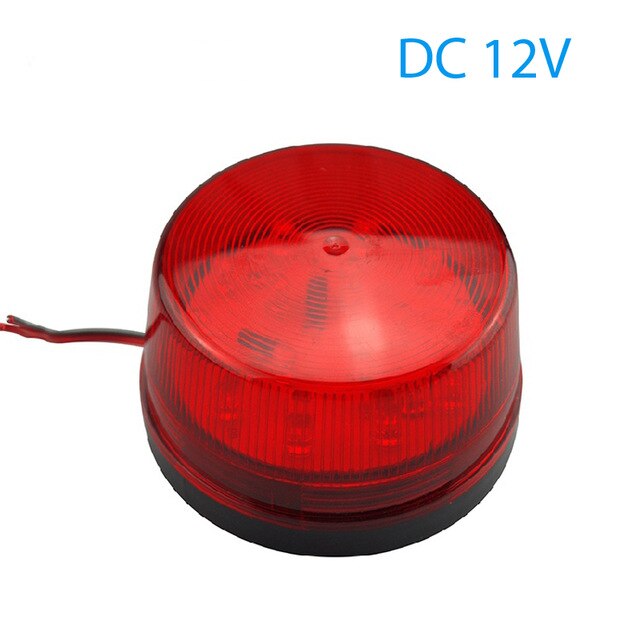 Mini Red Strobe Siren Indoor Outdoor Wired Alarm Siren with Strobe flash light 12V DC 24V 220V For Alarm System: 10 pcs