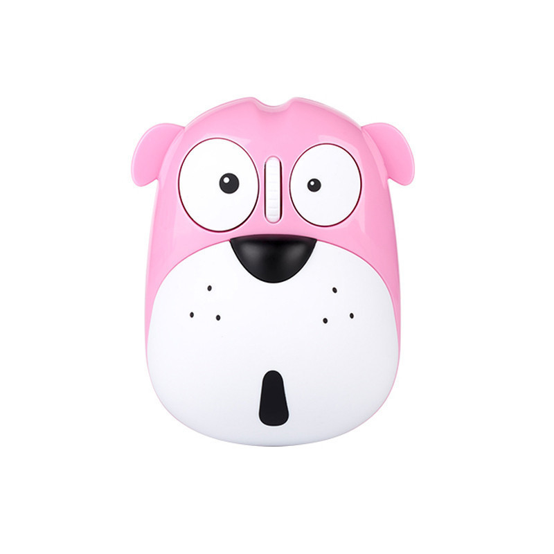 Souris de dessin animé sans fil, chargement sans fil pour chiots, silencieux, mignon, Panda, Bluetooth, pour PC,: Only Pink Mice