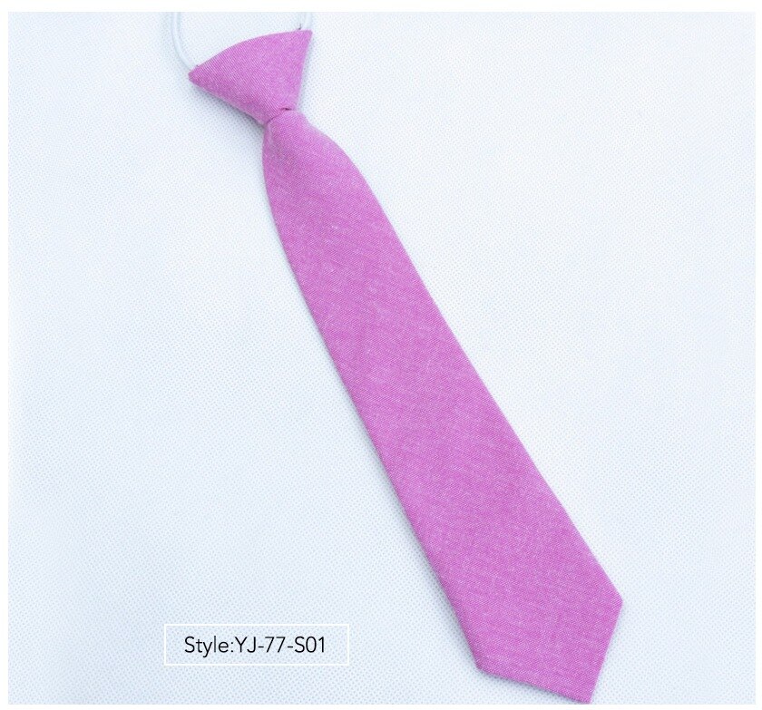 Ties for Children Cotton Solid Neck Tie Boys Girls Students Kid Necktie Performance Photograph Graduation Ceremony: YJ-77-S01