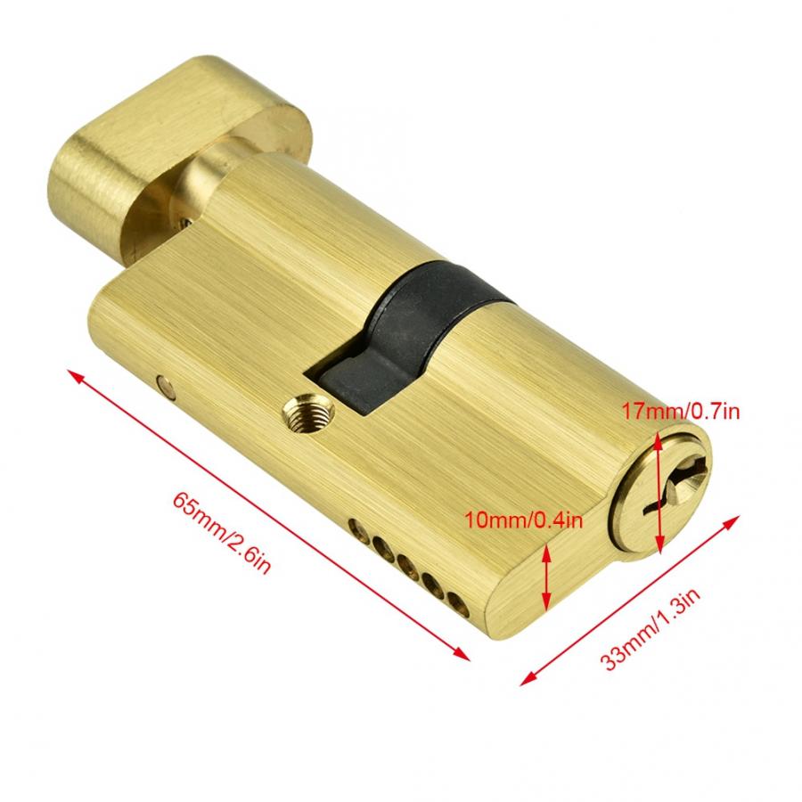 Cilindro de la cerradura de puerta del dormitorio del cilindro de la cerradura de 65mm de cobre con el cilindro de la cerradura de la puerta de las llaves