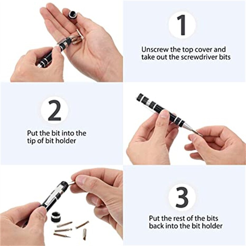 Multifunction 8 In 1 Screwdriver Pen Portable Mini Repair Hand Screwdriver Aluminum Alloy Precision Tools Kit Disassembly Gadget