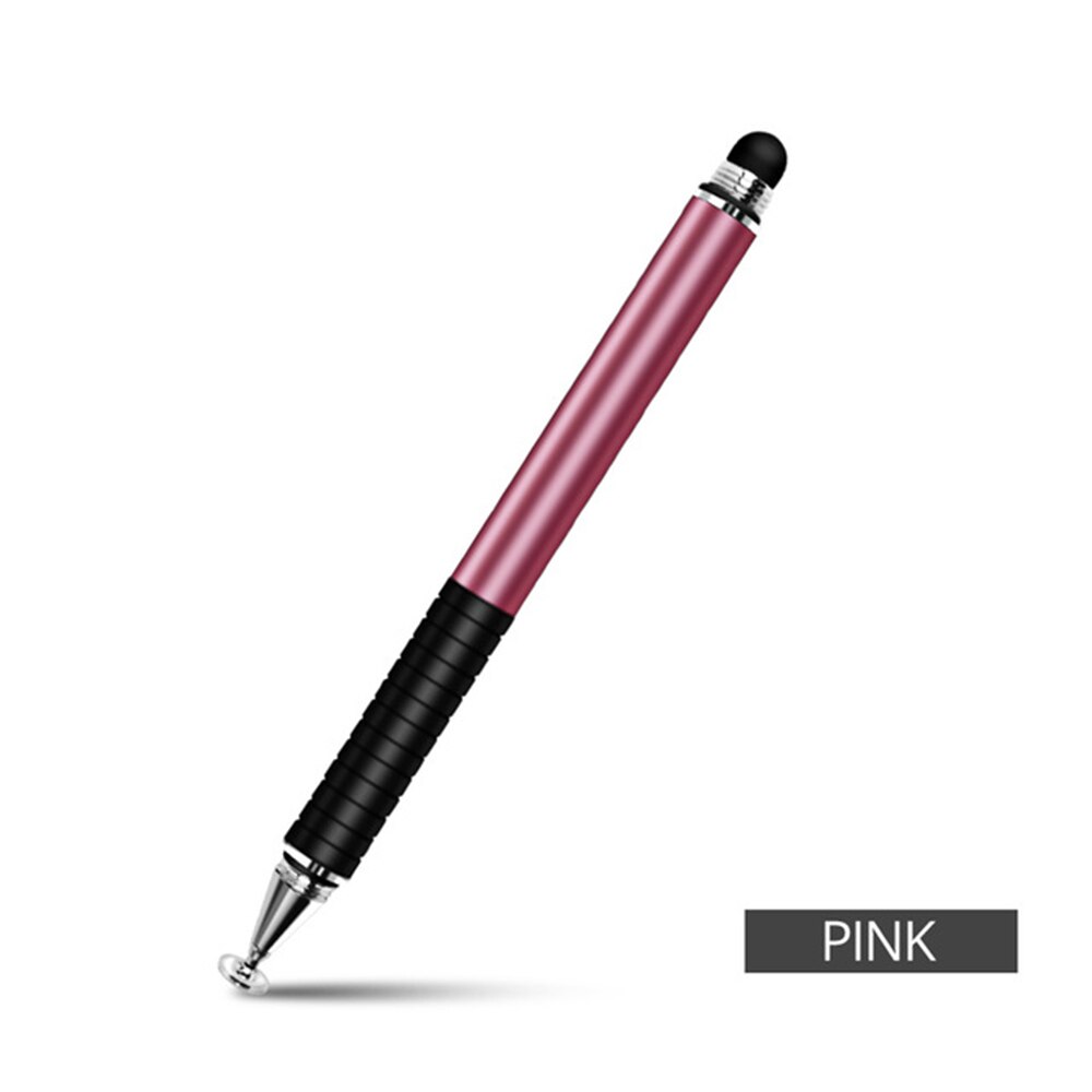 Universal 2 in 1 stylus ritplatta pennor kapacitiv skärm pekpenna för mobil android telefon smart penna tillbehör: Rosa
