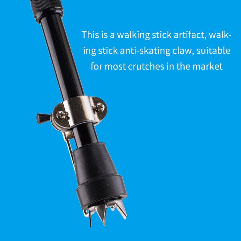 Hiking Climbing Walking Claw Non-Slip Crampon Stick Cane Crutches pole Accessory Steel Prongs Claw Trekking Pole Ice Grip Parts