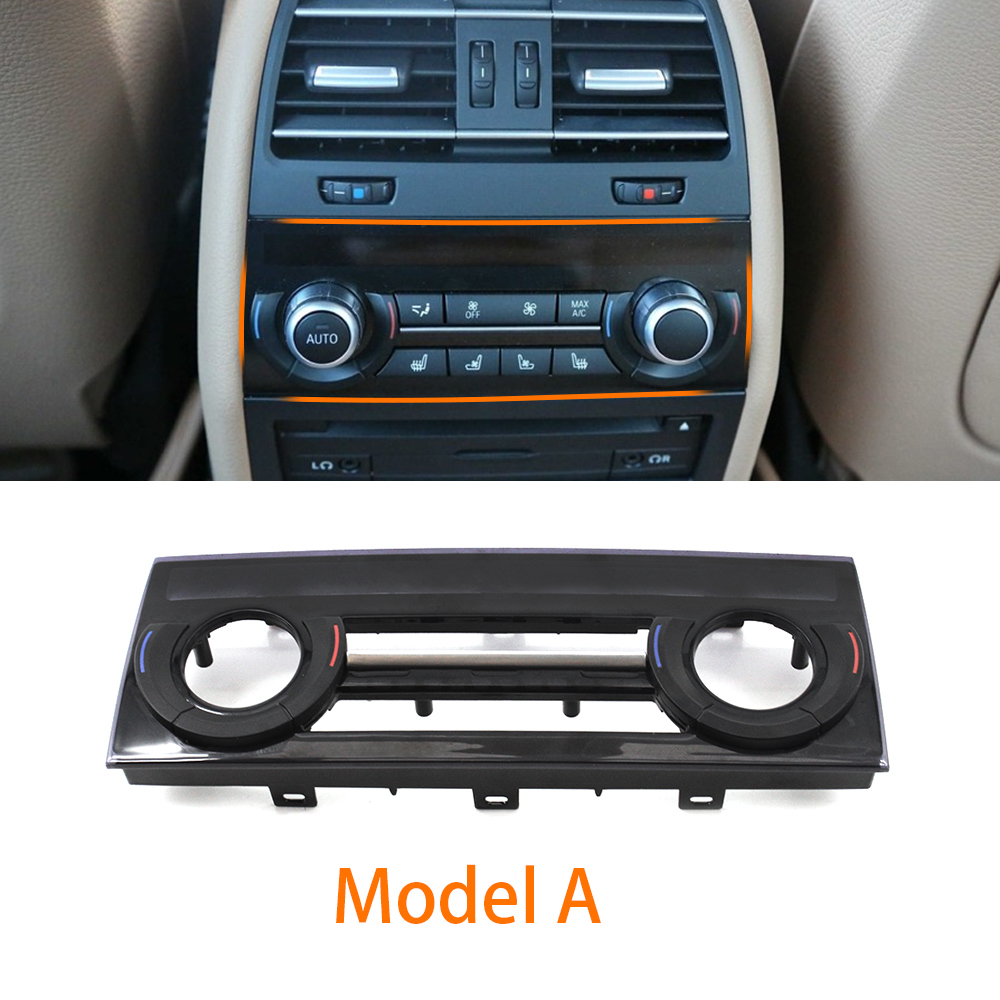 Botones de interruptor de CA para aire acondicionado trasero de coche, embellecedor de Panel de cubierta para BMW 5, 6, 7, X5, X6, serie F10, F11, F06, F07, F01, F02, F15