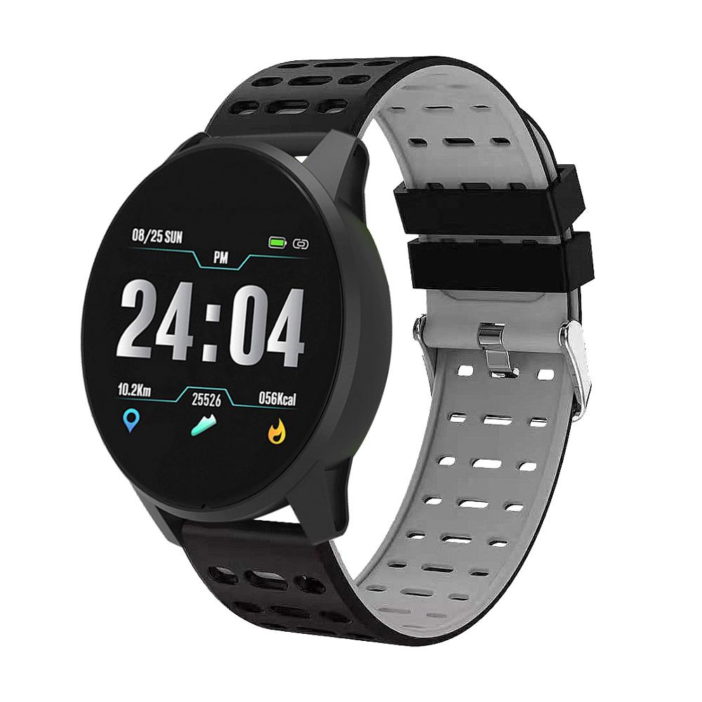 Clever Uhren Männer Frauen Herzschlag Meter blutdruck Fitness Tracker Smartwatch GPS Sport Uhren für Android Ios: Grau
