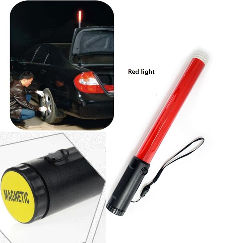36cm LED Explosion Flash rouge bleu mutuel Flash trafic routier commande d'urgence Fluorescent lumineux bâton d'avertissement