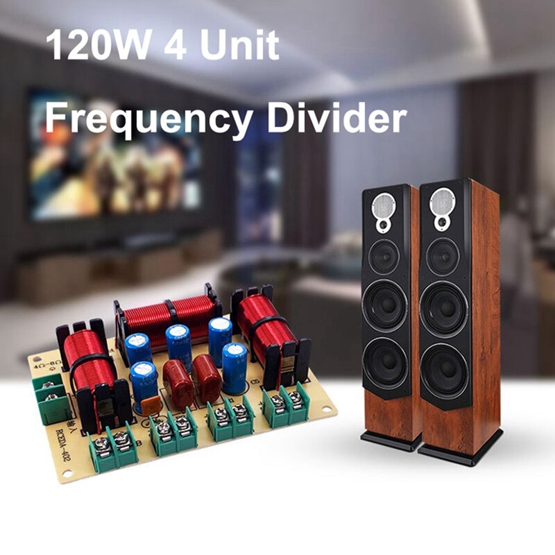2PCS 4 Way Speaker Treble Alto Bass Frequency Divider Home Theater Hifi Stereo Circuit Stereo Audio Crossover Filters