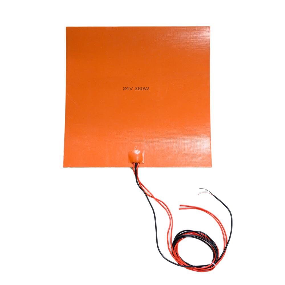 12v - 240v 300w 600w 320 x 320mm op maat gemaakt siliconen verwarmingskussen met 3m psa- en 100k thermistorverwarmingselementen 3d