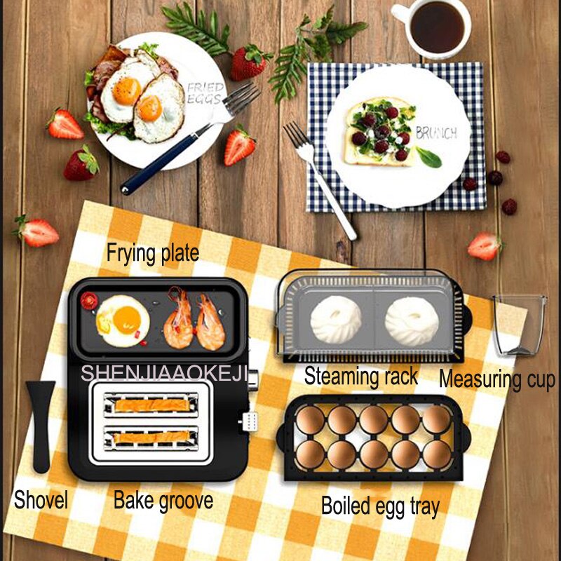 Multifunctional breakfast bread making machine Automatic Home useToast Toaster Steamed Fried grilled Breakfast machine 220V 1pc