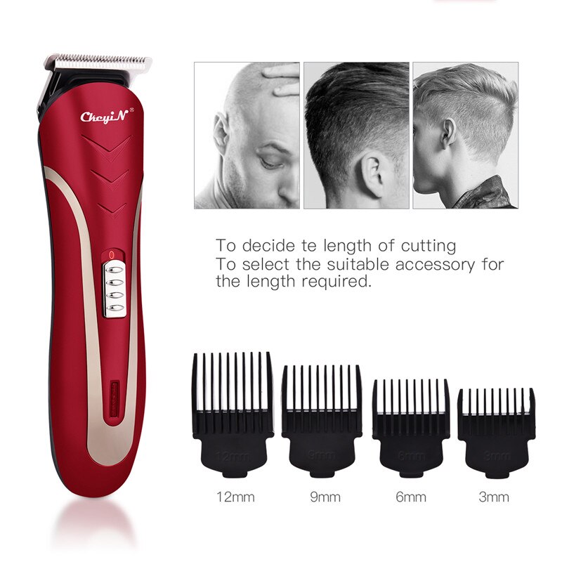 Powerful Lithium Battery Carbon Steel Head Hair Trimmer Rechargeable Electric Razor Men Beard Shaver Electric Hair Clipper
