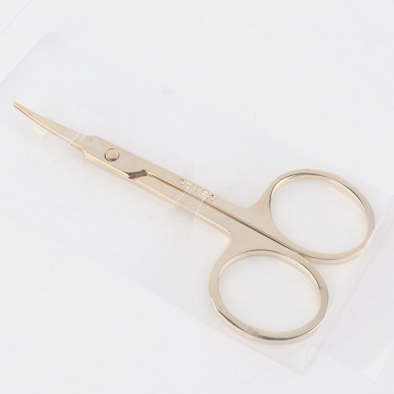 1pc Curved Head Eyebrow Scissors Makeup Trimmer Facial Hair Remover Manicure Scissors Nail Cuticle Tool Makeup Tool