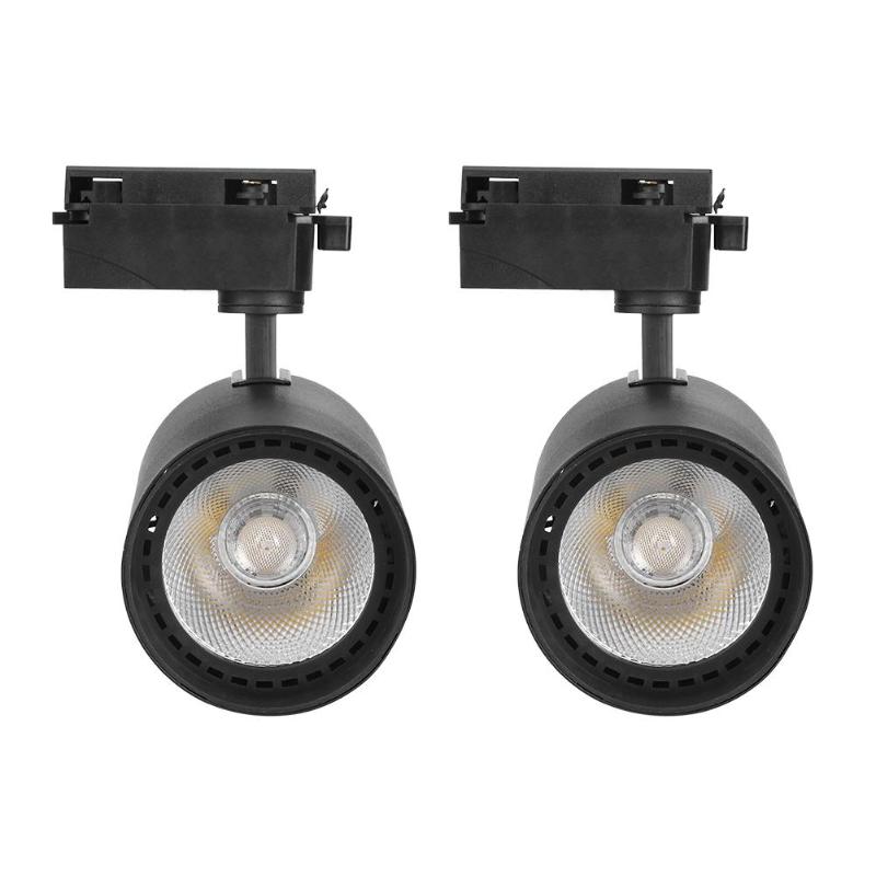 2 stuks COB 30W Led Spoor licht aluminium Plafond Spoor verlichting Spot Rail Spots Vervangen Halogeenlampen AC220V