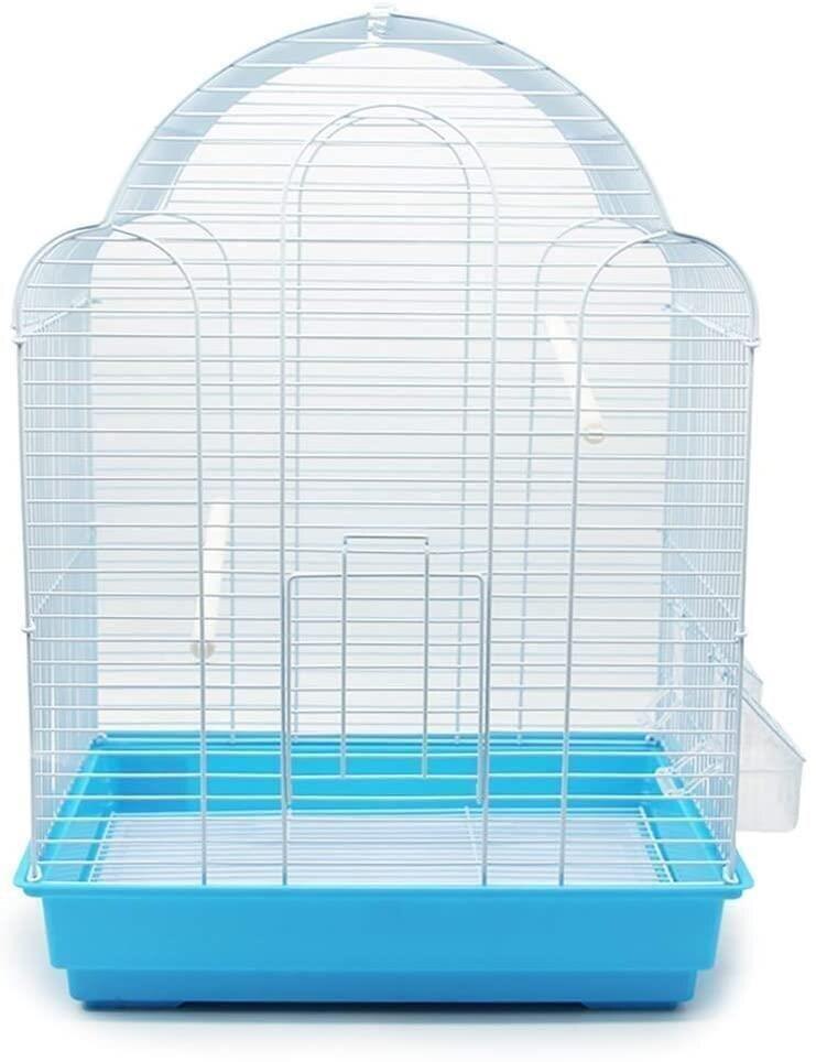 BPS Jaula Loro Metal para Pájaros Jaula Grande con Comedero Bebedero Saltador Cubeta Color envia al Azar 42 x 30.5 x 57 cm