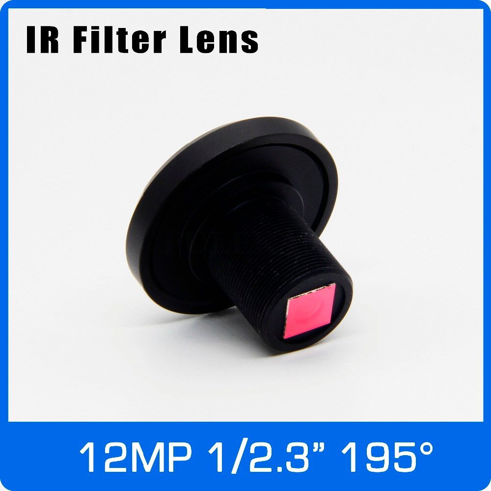 12 megapixel fisheye lente com filtro ir 1/2.3 Polegada 195 graus para o modo 4:3 imx117/imx377/imx477/imx206 câmera de ação