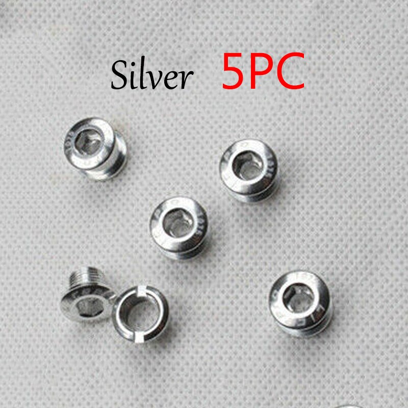 5Pcs Litepro 8.5Mm Mtb Kettingblad Bouten Double/Triple Speed Disc Aluminium Fiets Crankstel Bouten Mountain Road fietsen Onderdelen: 8.5mm-Sliver-5PCS