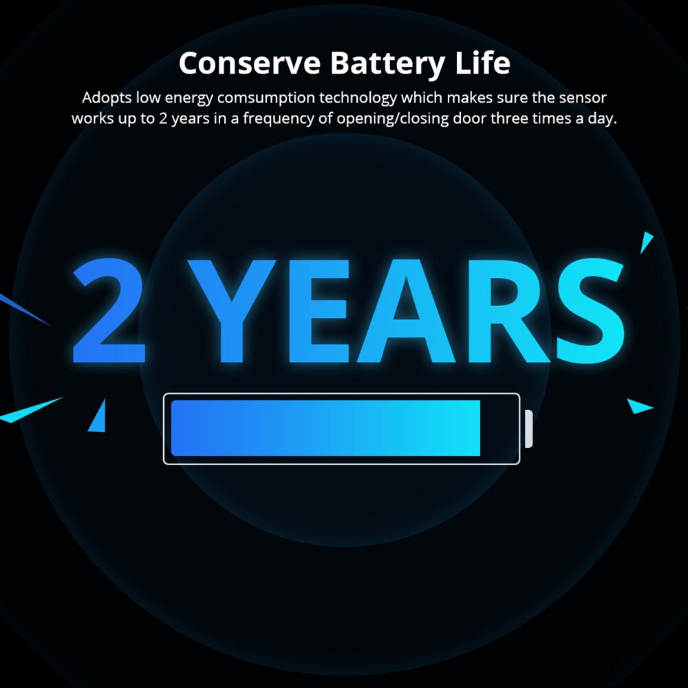 SONOFF DW2 RF 433Mhz Wireless Door Window Sensor App Notification Alerts For Smart Home Security Alarm Works SONOFF RF Bridge