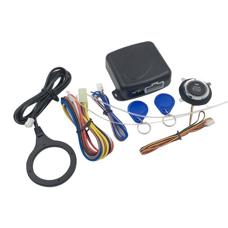 12V Diefstalbeveiliging Auto One-Key Start Systeem Auto Alarm Auto Keyless Entry Motor Start Alarm systeem Push Button Remote Starter: 12V NQ-ST9002