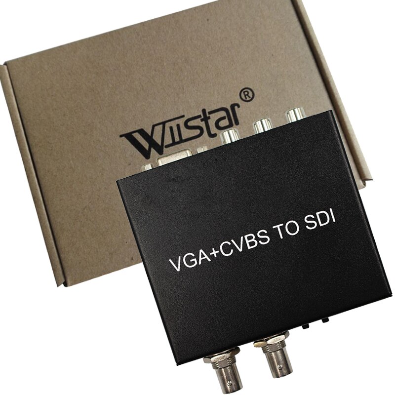 VGA to SDI Converter Adapter VGA+CVBS to SDI Support Full-HD / SD-SDI / 3G-SDI 2 SDI Ports