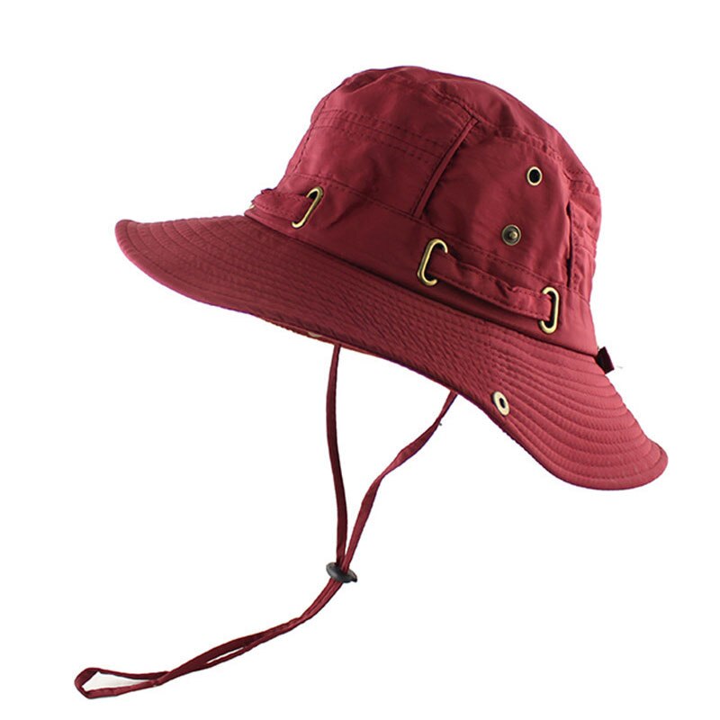 Sombrero de pescador de Color sólido para hombre, gorra de pescador de algodón para viajes al aire libre, senderismo y Pesca: style 1