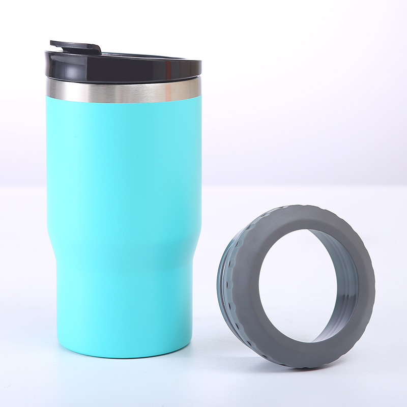14oz Can Cooler Stainless Steel Insulated Skinny Beer Cooler Insulator Holder With 2 Lids Thermos Copo Termico Water Bottle: 5